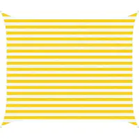 vidaXL Voile D'ombre Jaune Et Blanc 2,5 X 3 M 100 % Polyester Oxford