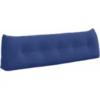 vidaXL Coussin de Dos Bleu police 160 x 24 x 50 cm Velours