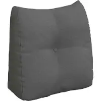 vidaXL Coussin De Dos Gris Foncé 45 X 24 X 50 Cm Tissu
