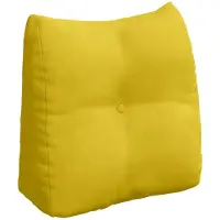 vidaXL Coussin de Dos Jaune 45 x 24 x 50 cm Velours