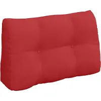vidaXL Coussin de Dos Rouge 80 x 24 x 50 cm tissu