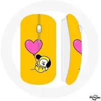 MANIACASE Souris Sans Fil - - BTS Bangtan - Chimmy Jimin - Orange - USB wifi - Compatible Mac et PC