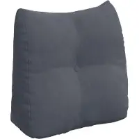 vidaXL Coussin de Dos Gris foncé 45 x 24 x 50 cm Velours