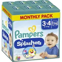 Pampers Couches Splashers Maillot de bain No 3-4 Pour 6-11kg Boîte de 96 pièces