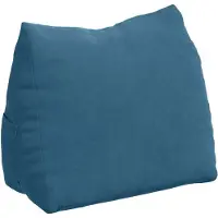 vidaXL Coussin dorsal bleu 45 x 20 x 35 cm Tissu velours côtelé