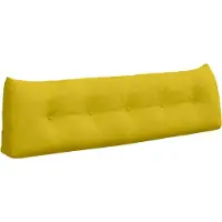 vidaXL Coussin de Dos Jaune 160 x 24 x 50 cm Velours