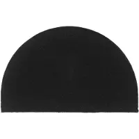vidaXL Tapis de porte noir demi-rond 50x80 cm fibre de coco touffeté