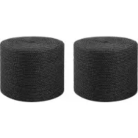 vidaXL Fil en jute 2 pcs 2 Noir Jute 100% Tossa