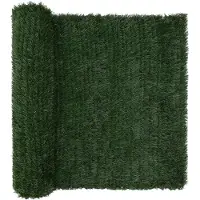 vidaXL Clôture Artificielle Vert Foncé 1,5 X 3 M Pvc Et Acier