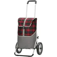 Andersen Shopper Valisette 'Gese' gris / rouge foncé / noir