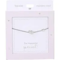 Depesche Bracelet argenté - Bijoux pour femmes Heart of Gold avec pendentif en forme de cur