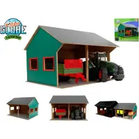 Kids Globe Hangar agricole pour 2 véhicules, 1:16