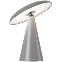 Leitmotiv - Lampe de table Phoebe Led - Gris clair - Ø23cm Lampe de table - Lampe de chevet, salon, chambre à coucher