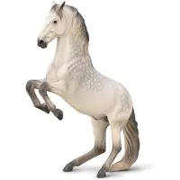 Collecta 80051 Étalon lipizzan gris pommelé 14 cm Monde des chevaux