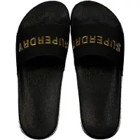 Superdry Premium Metallic Pool Slides Noir EU 36-37 Femme