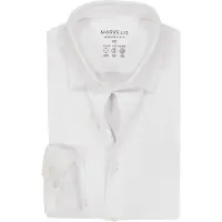 MARVELIS Homme Marvelis Performance Modern Fit Chemise en jersey blanc, Unicolore