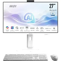 MSI Ordinateur de bureau Tout-en-un Modern AM273QP AI 1UM-085FR 27" Intel Core Ultra 5 16 Go RAM 1 To SSD Blanc - Azerty Français