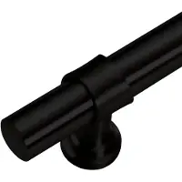 vidaXL Poignées d'armoire 5 pcs noir 192 mm acier inoxydable