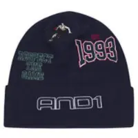 AND1 Bonnet bleu cyan / rouge / noir / blanc