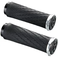 Sram Gripshift Lock-on Silver Grips Noir 100 mm