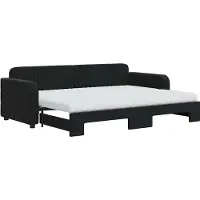 vidaXL Lit de jour extensible avec matelas noir 80x200 cm velours