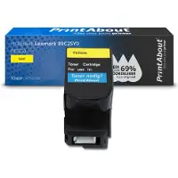 PrintAbout Toner compatible pour Lexmark 80C2SY0 (802S) - Jaune