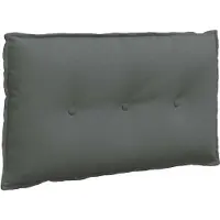 vidaXL Coussin de Dos Gris foncé 80 x 19 x 50 cm tissu