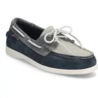 Sebago Chaussures Bateau Sebago Men Docksides Portland Jib Navy Dark Grey Mid Grey-Taille 44