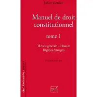 Puf Manuel de droit constitutionnel. Tome I