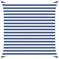 vidaXL Voile D'ombre Bleu Et Blanc 2,5 X 2,5 M 100 % Polyester Oxford