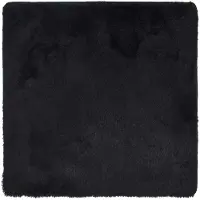 vidaXL Tapis shaggy à poils longs NAVARRA noir 200x200 cm polyester