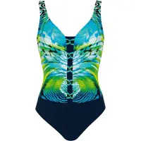 Sunflair Maillot de bain bleu marine / turquoise / vert fluo / blanc