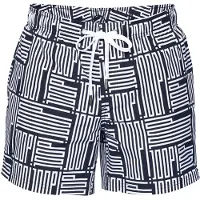 JOOP! Shorts de bain bleu foncé / blanc cassé