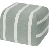 Broste Copenhagen Pouf Sigrid beige/vert