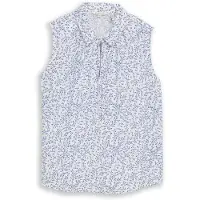 Tom Tailor Chemisier bleu / blanc