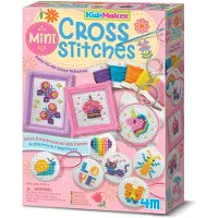 4M Jouets créatifs Mini-broderie au point de croix pour enfants KidzMaker