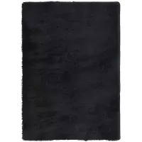 vidaXL Tapis shaggy à poils longs NAVARRA noir 240x340 cm polyester