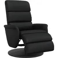 vidaXL Fauteuil relax avec repose-pieds Noir Similicuir