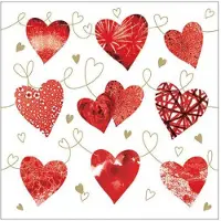 Ambiente 20 SERVIETTES PAPIER DIX CURS AMOUR 33CM