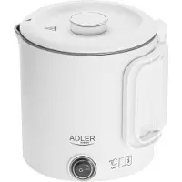 Adler Bouilloire Compacte de Voyage AD 1388w, 0.8L, 650W, Blanc