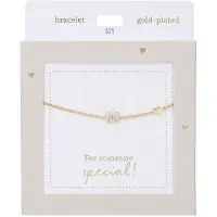 Depesche Bracelet doré « Heart of Gold » avec la lettre M