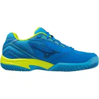 Mizuno Chaussures de Padel Mizuno Hommes Break Shot 4 Padel Peace Blue Acid Lime Dresden Blue-Taille 46