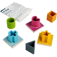 Bigjigs Puzzle de formes en bois et silicone - 13 pièces