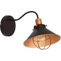 Lyora Applique rurale Garret marron avec du cuivre