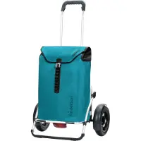 Andersen Shopper Valisette 'Royal' bleu cyan / noir / argent