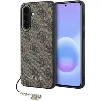 GUESS 4G Charm Case for Samsung Galaxy A57 Brown (Samsung Galaxy A57), Coque pour téléphone portable, Marron