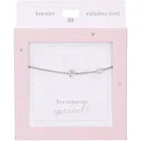 Depesche Bracelet argenté « Heart of Gold » avec la lettre P - Bijoux pour femmes