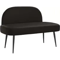 vidaXL Banc rembourré avec dossier Noir 110 x 60 x 76 cm Simili cuir
