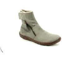 El naturalista pour femme. 254571110005_039 Bottines en cuir N5457 gris (37), Plat, Fermeture éclair, Casuel