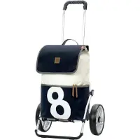 Andersen Shopper Cabas '360°' marine / blanc / coquille d'oeuf